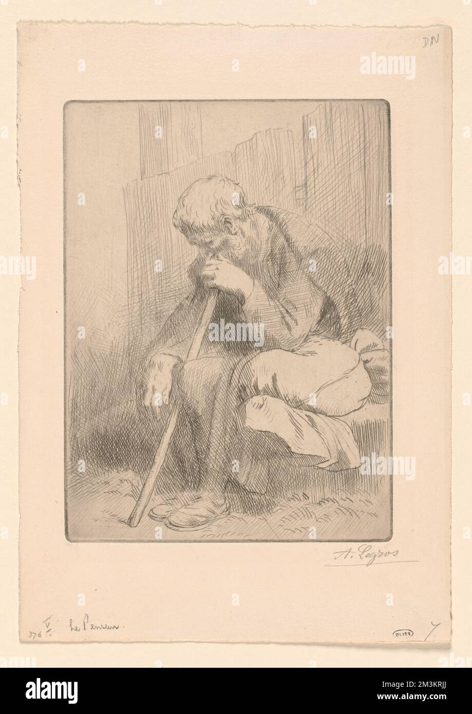 Le penseur , Alphonse Legros (1837-1911) Stock Photo