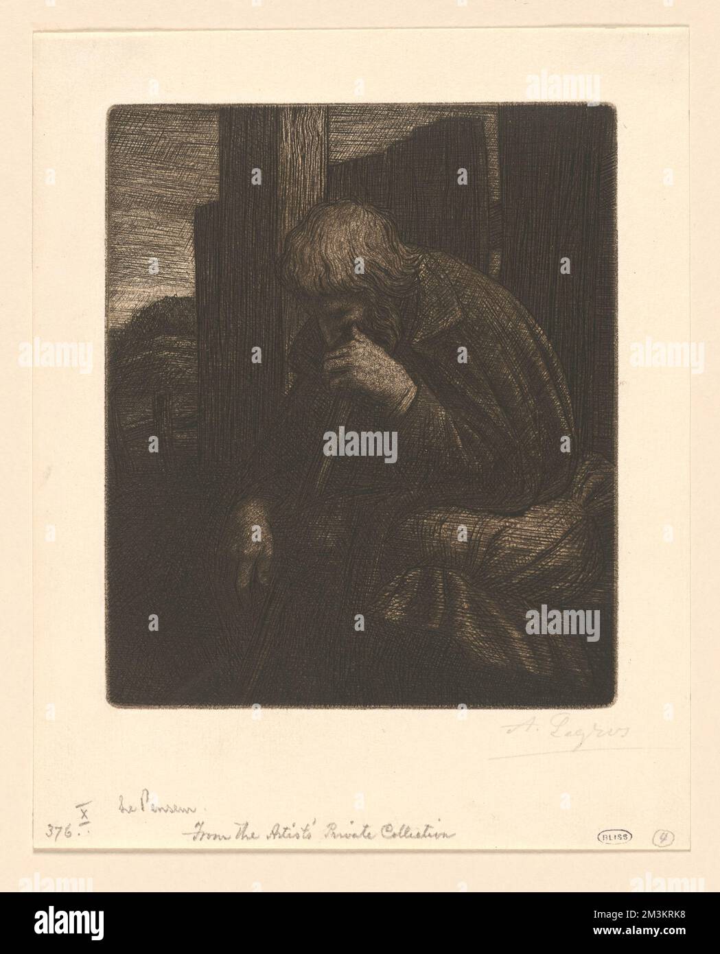 Le penseur , Alphonse Legros (1837-1911) Stock Photo