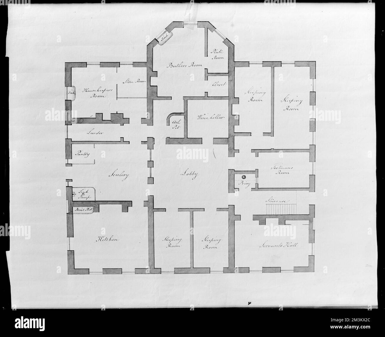 Philadelphia, Pennsylvania, maps and plans, kitchen floor, Smith house