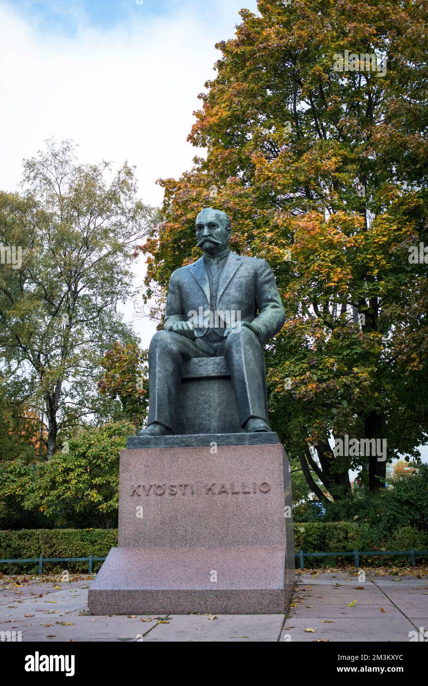 Statue of Kyosti Kallio, Finnish politician Stock Photo