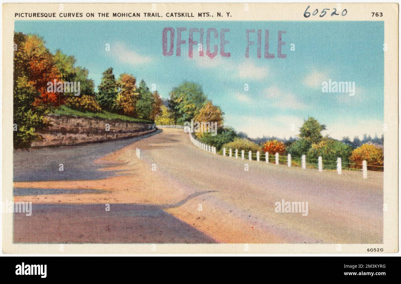 Picturesque curves on the Mohican Trail, Catskill Mts., N. Y. , Roads ...