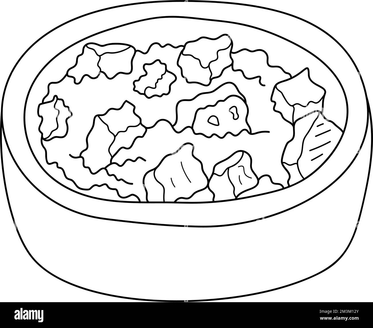 Kapama is spicy stew meats. Bulgarian traditional food. Vector hand