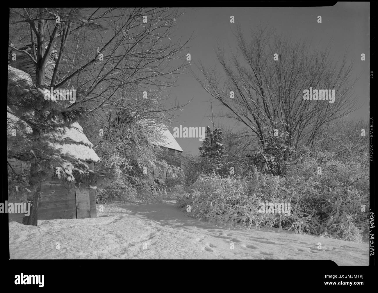 Pioneer Village, snow , Snow, Openair museums. Samuel Chamberlain