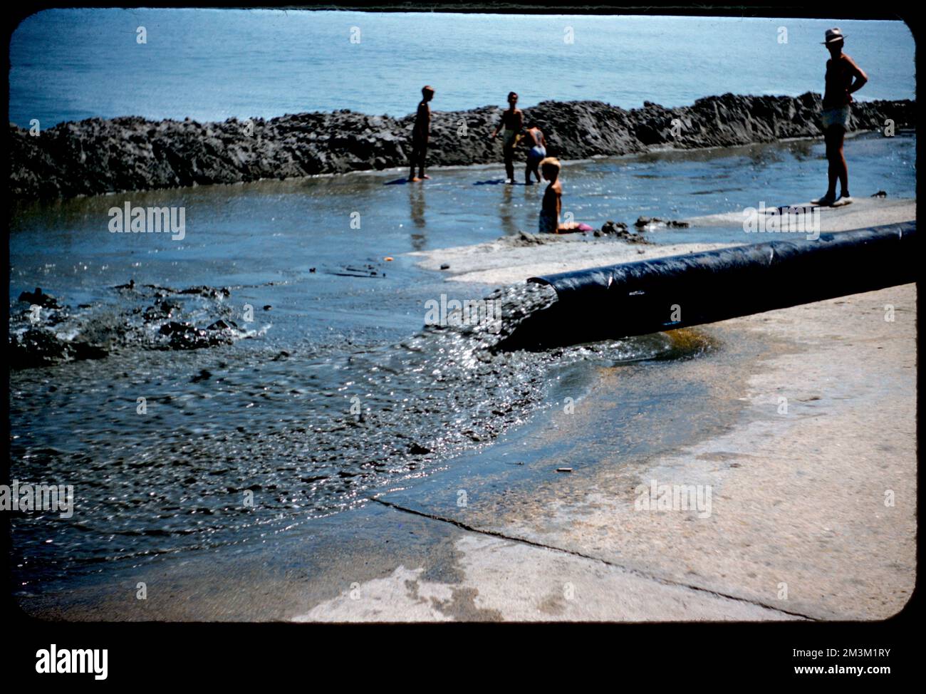 Pipe lines, Revere Beach , Pipelines, Beaches. Edmund L. Mitchell