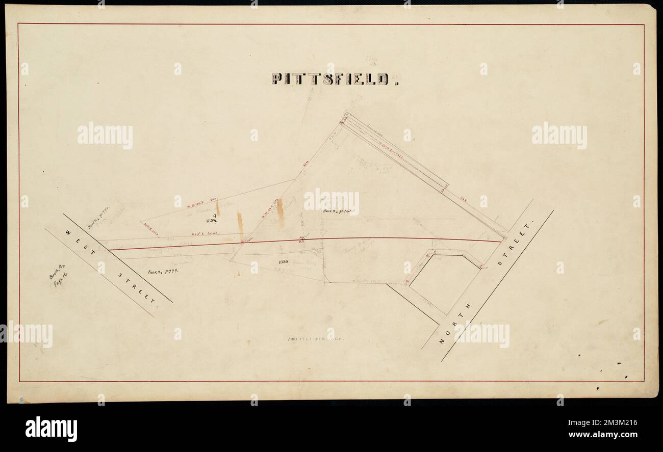 Pittsfield , Pittsfield Mass., Maps, Railroads, Massachusetts