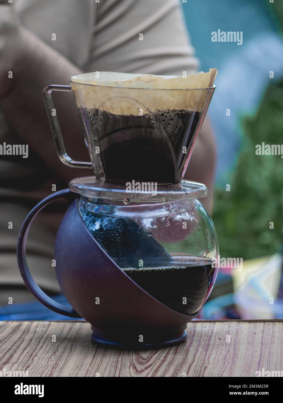 Tools for dripping coffee and dripping coffee Stock Photo Alamy