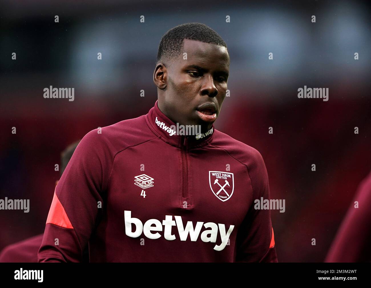 File photo dated 22-01-2022 of Kurt Zouma. West Ham condemned Kurt Zouma after a video emerged online of him kicking his pet cat - but the defender still played the full 90 minutes in their 1-0 win over Watford. Issue date: Friday December 16, 2022. Stock Photo