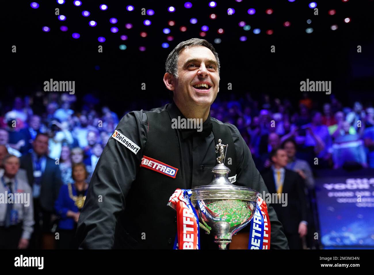 File photo dated 02-05-2022 of Ronnie O'Sullivan, who won the World Snooker Championship, beating Judd Trump 18-13 in the final in Sheffield to secure a record-equalling seventh title. Issue date: Friday December 16, 2022. Stock Photo