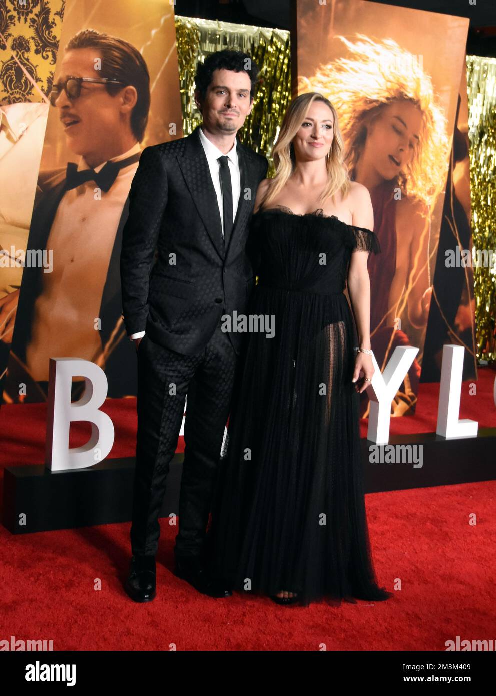 Los Angeles, California, USA 15th December 2022 Director/Writer Damien Chazelle and wife Actress Olivia Hamilton attend the Global Premiere Screening of 'Babylon' at Academy Museum of Motion Pictures on December 15, 2022 in Los Angeles, California, USA. Photo by Barry King/Alamy Live News Stock Photo