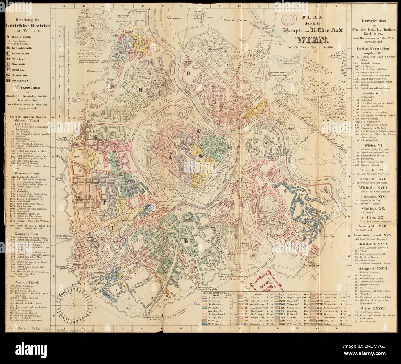 Plan der k k haupt und residenzstadt - Plan Der Kk Haupt Und Residenzstadt Wien Vienna Austria Maps Norman B Leventhal Map Center Collection 2M3M7G3 