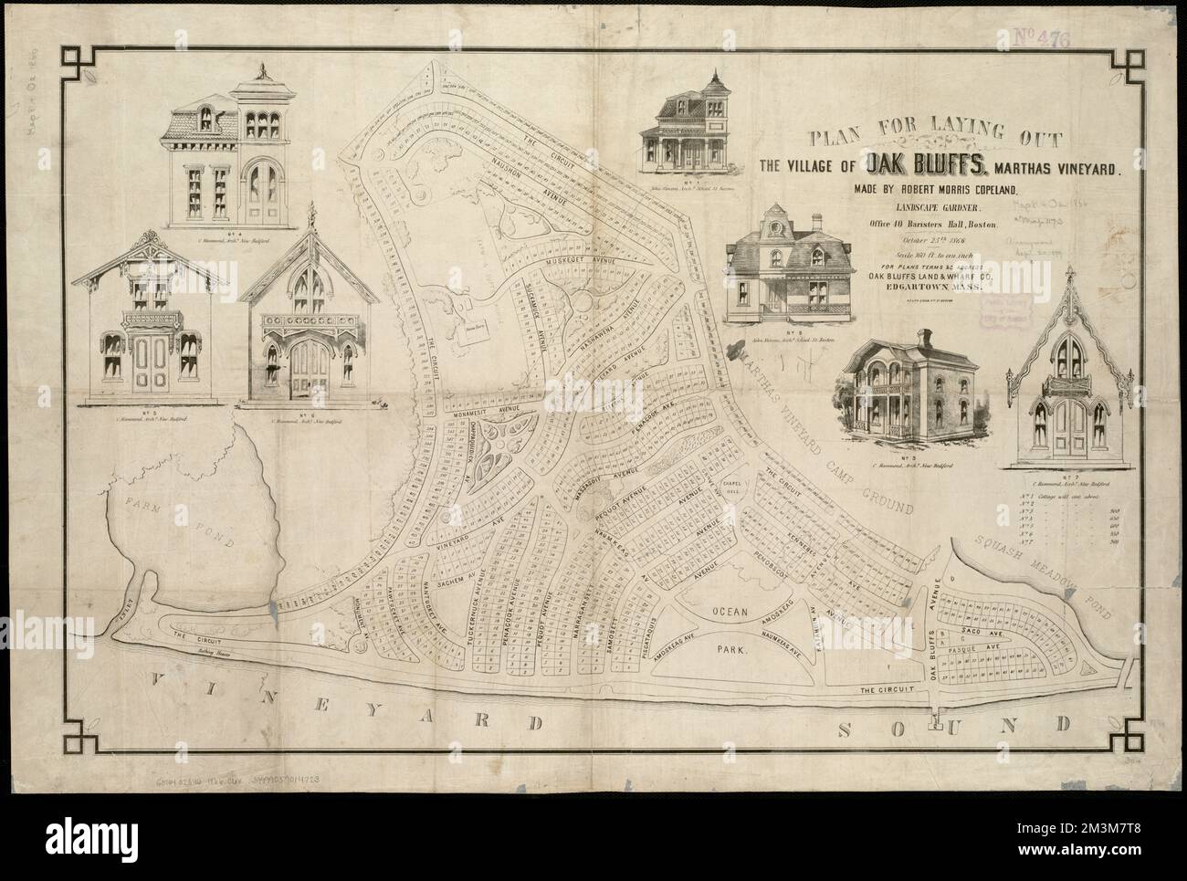 Plan for laying out the village of Oak Bluffs, Martha's Vineyard , Real