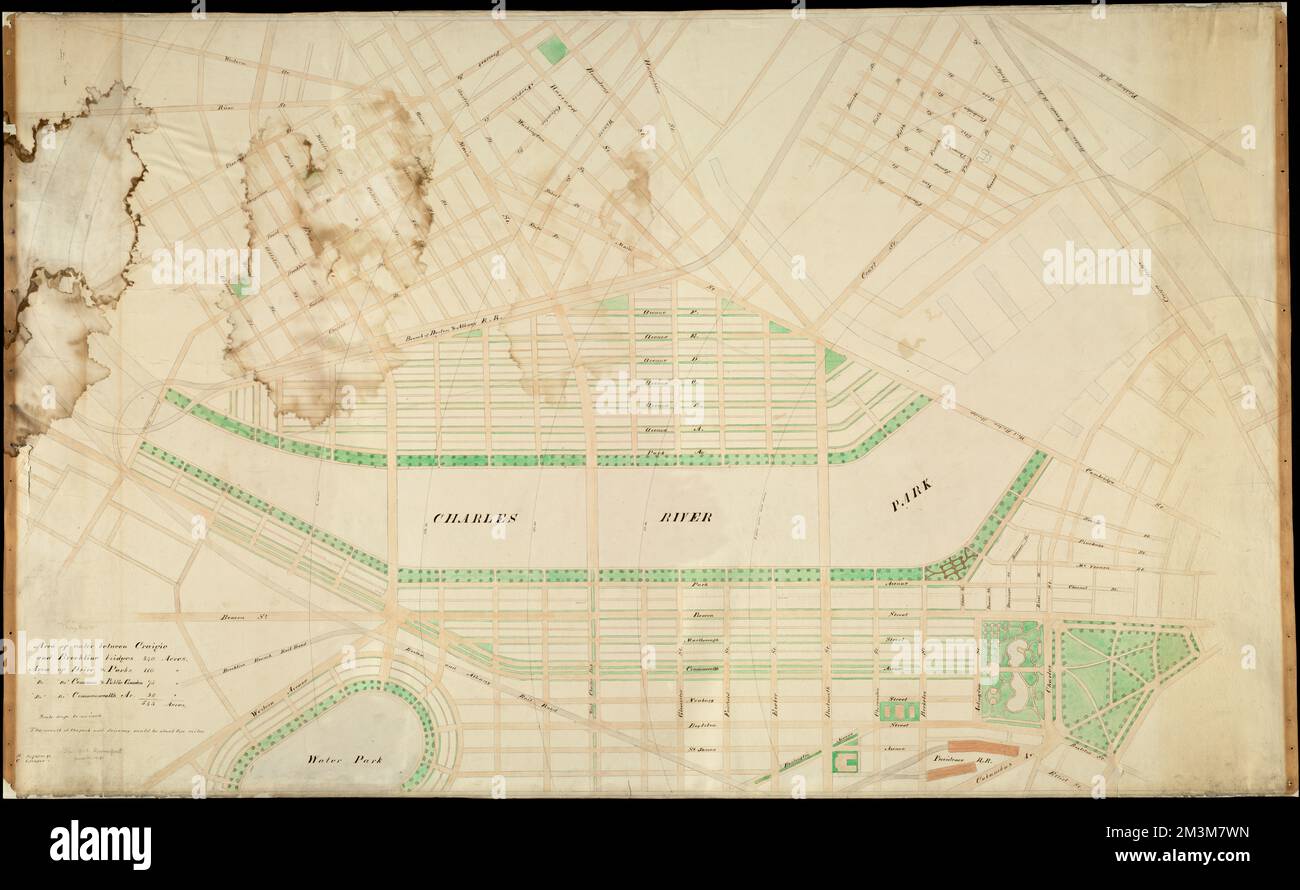 [Plan for proposed Charles River Park] , Boston Mass., Maps, Manuscript ...