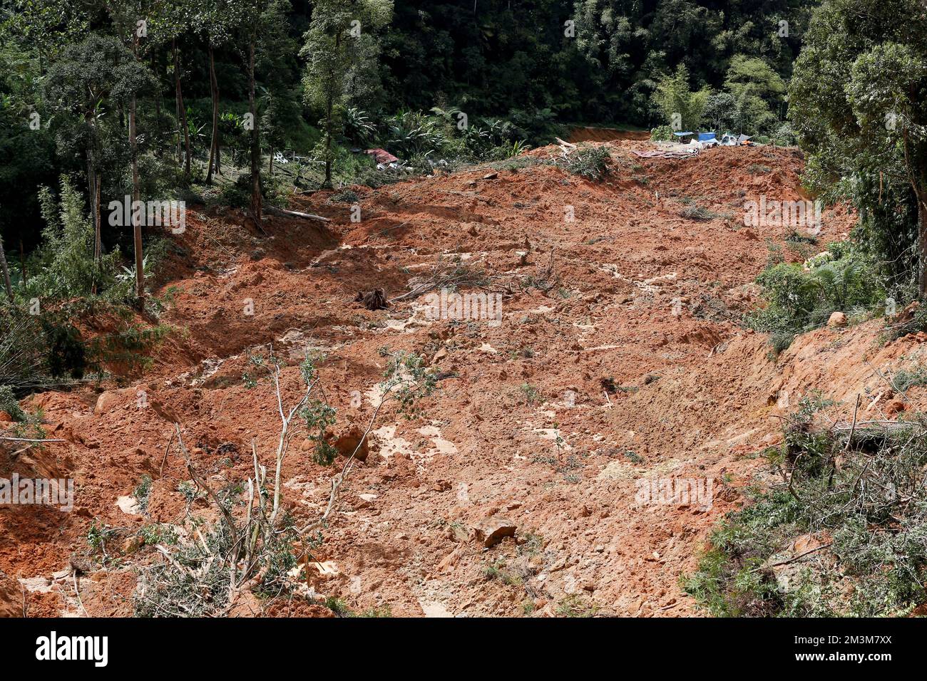 A general view of the landslide in Batang Kali, Selangor state, Malaysia December 16, 2022. REUTERS/Lai Seng Sin Stock Photo