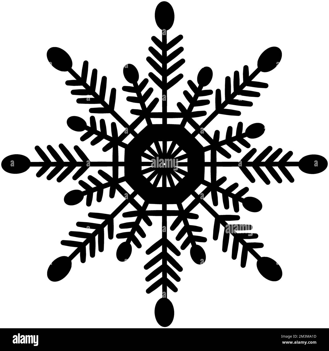 Snowflake openwork . JPEG  illustration for stickers, creating patterns, wallpaper,  wrapping paper, postcards, design template, fabric, clothing. Stock Photo