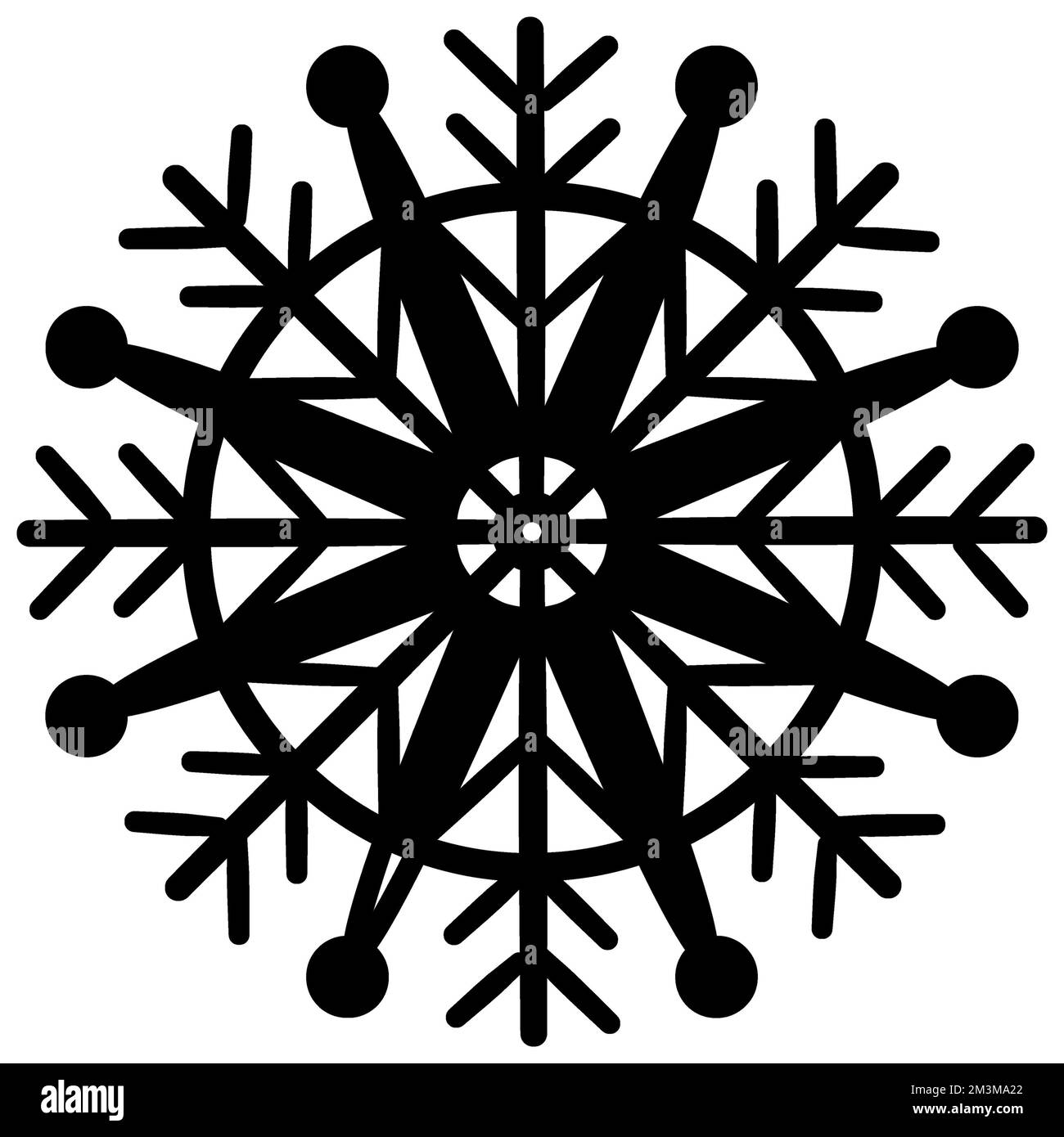 Snowflake openwork . JPEG  illustration for stickers, creating patterns, wallpaper,  wrapping paper, postcards, design template, fabric, clothing. Stock Photo