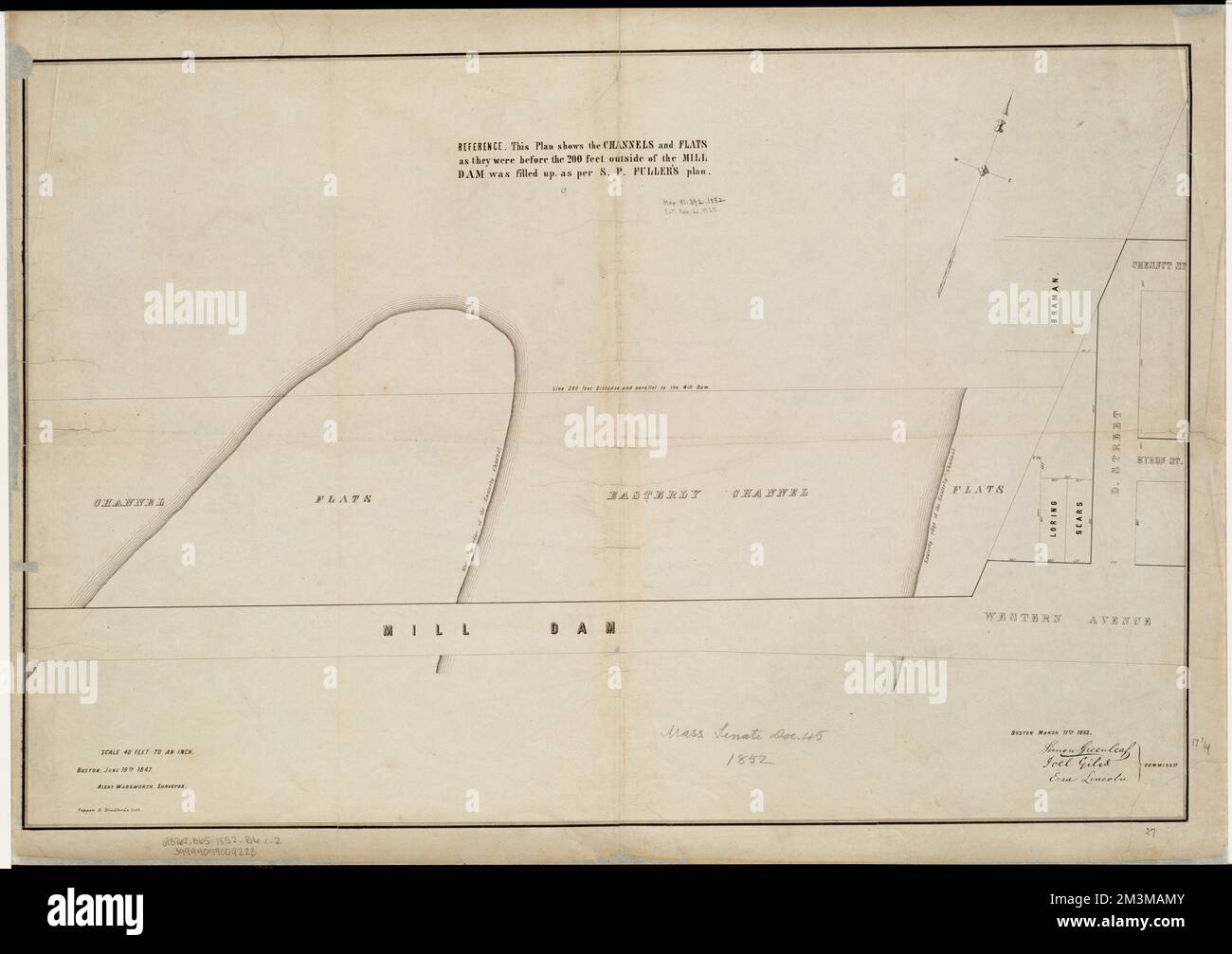 [Plan of channels and flats as they were before the 200 feet outside of