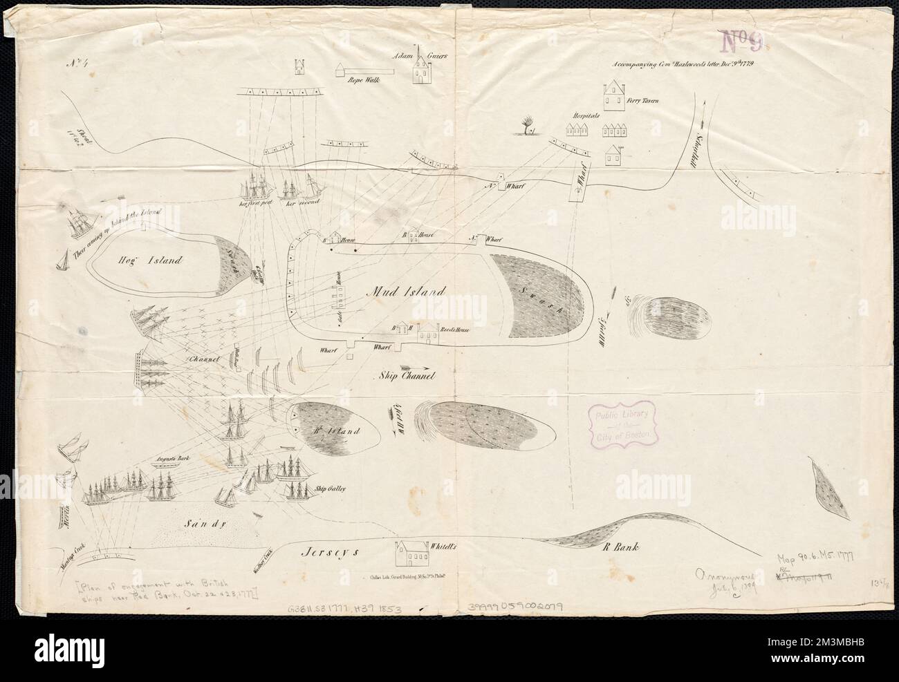 [Plan of engagement with British ships near Red Bank, New Jersey