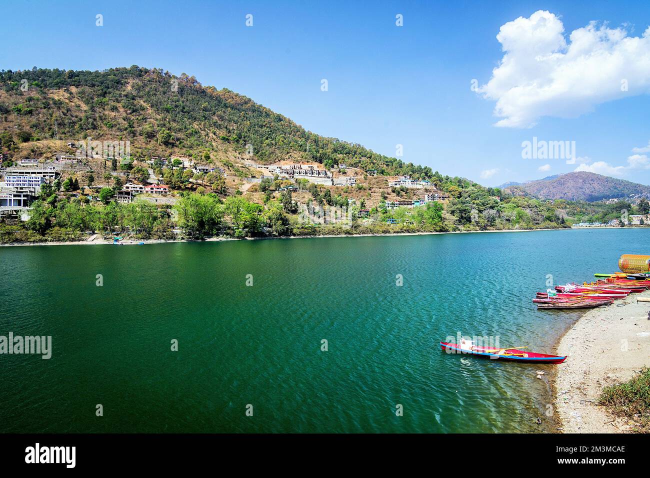 Naukuchiatal, lake of nine corners, hill station, Nainital, Kumaon, Uttarakhand, India Stock Photo