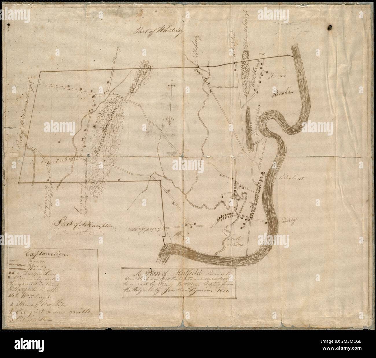 A plan of Hatfield , Hatfield Mass. Town, Maps, Manuscript Norman B