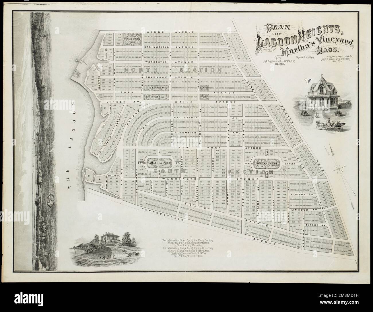 Plan of Lagoon Heights Martha 39 s - Plan Of Lagoon Heights Marthas Vineyard Mass Lagoon Heights Mass Maps Norman B Leventhal Map Center Collection 2M3MD1H 