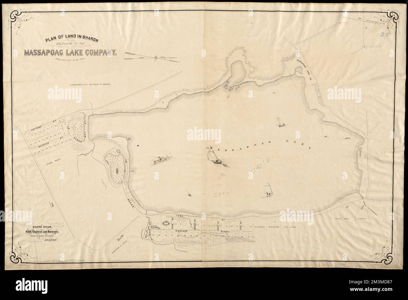 Plan of land in Sharon belonging to the Massapoag Lake Company , Real ...
