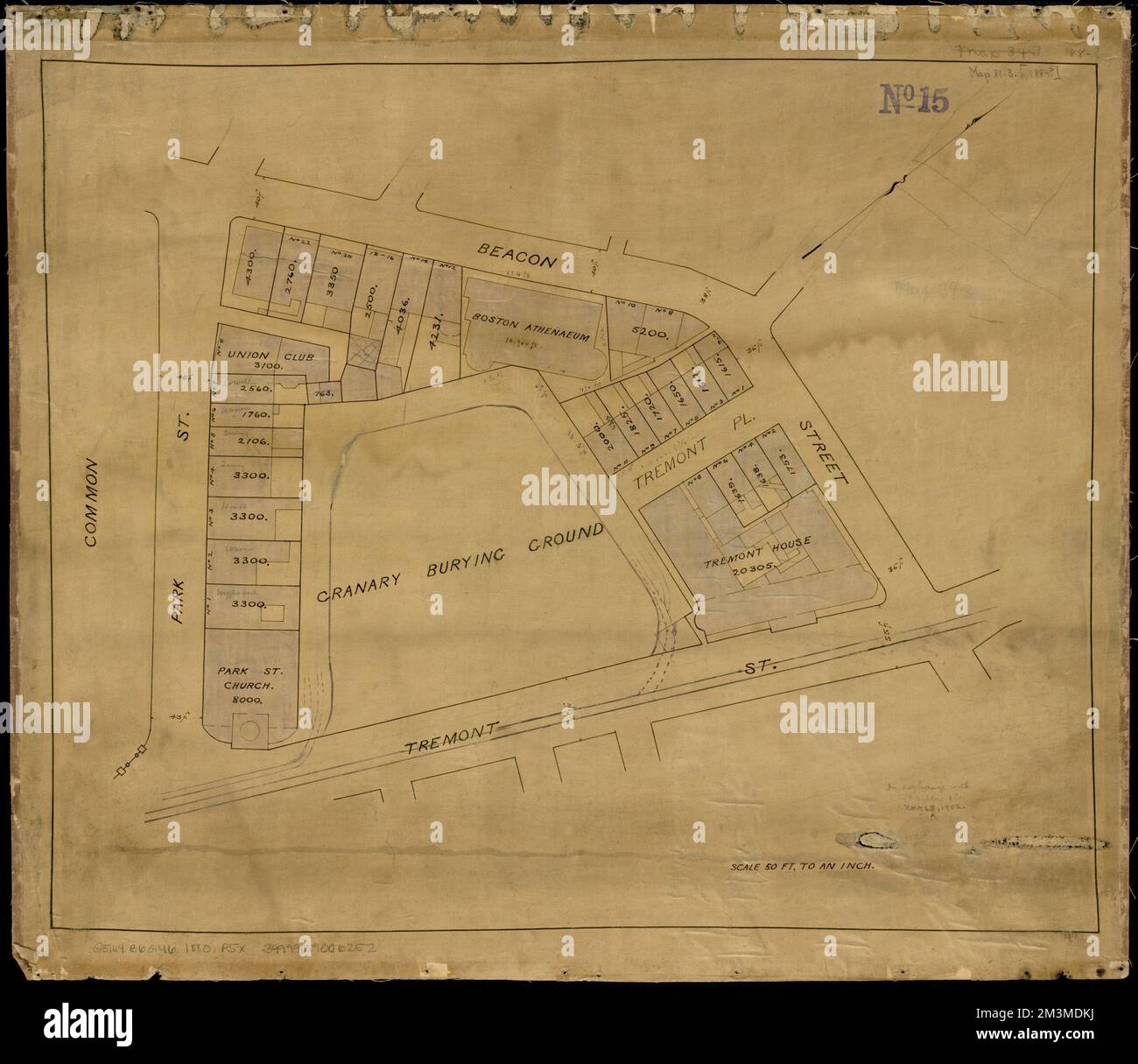 [Plan of lots on Park, Beacon and Tremont Streets in Boston] , Real ...