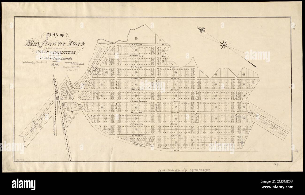 Plan of Mayflower Park situated in the town of Braintree owned by the