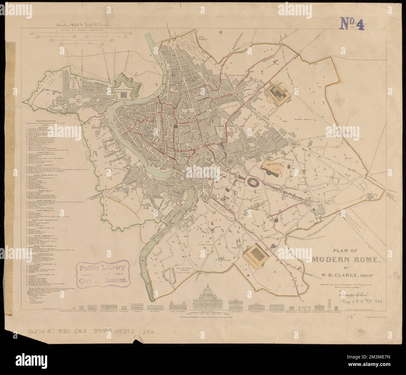 Plan of modern Rome Rome Italy - Plan Of Modern Rome Rome Italy Maps Norman B Leventhal Map Center Collection 2M3ME7N 
