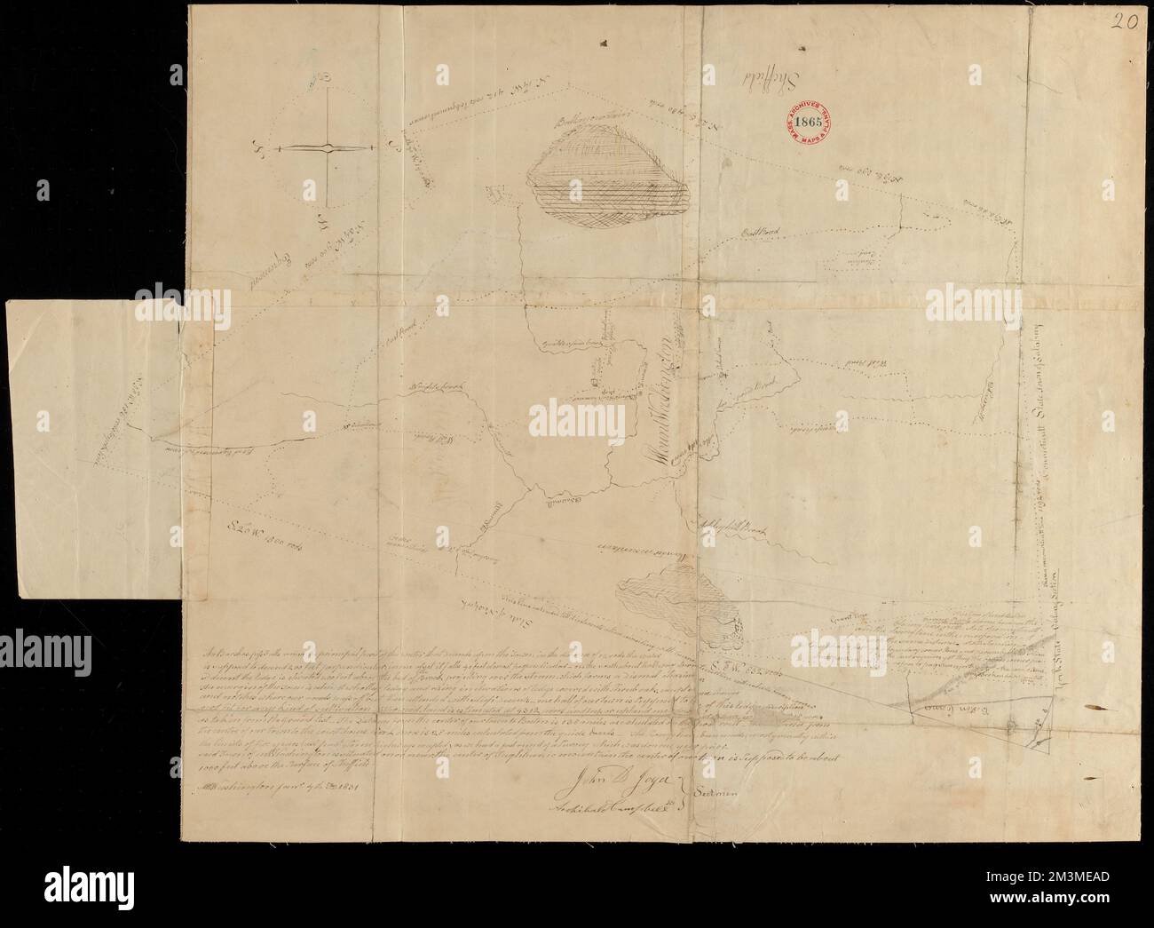 Plan of Mt. Washington, surveyor's name not given, dated January 4