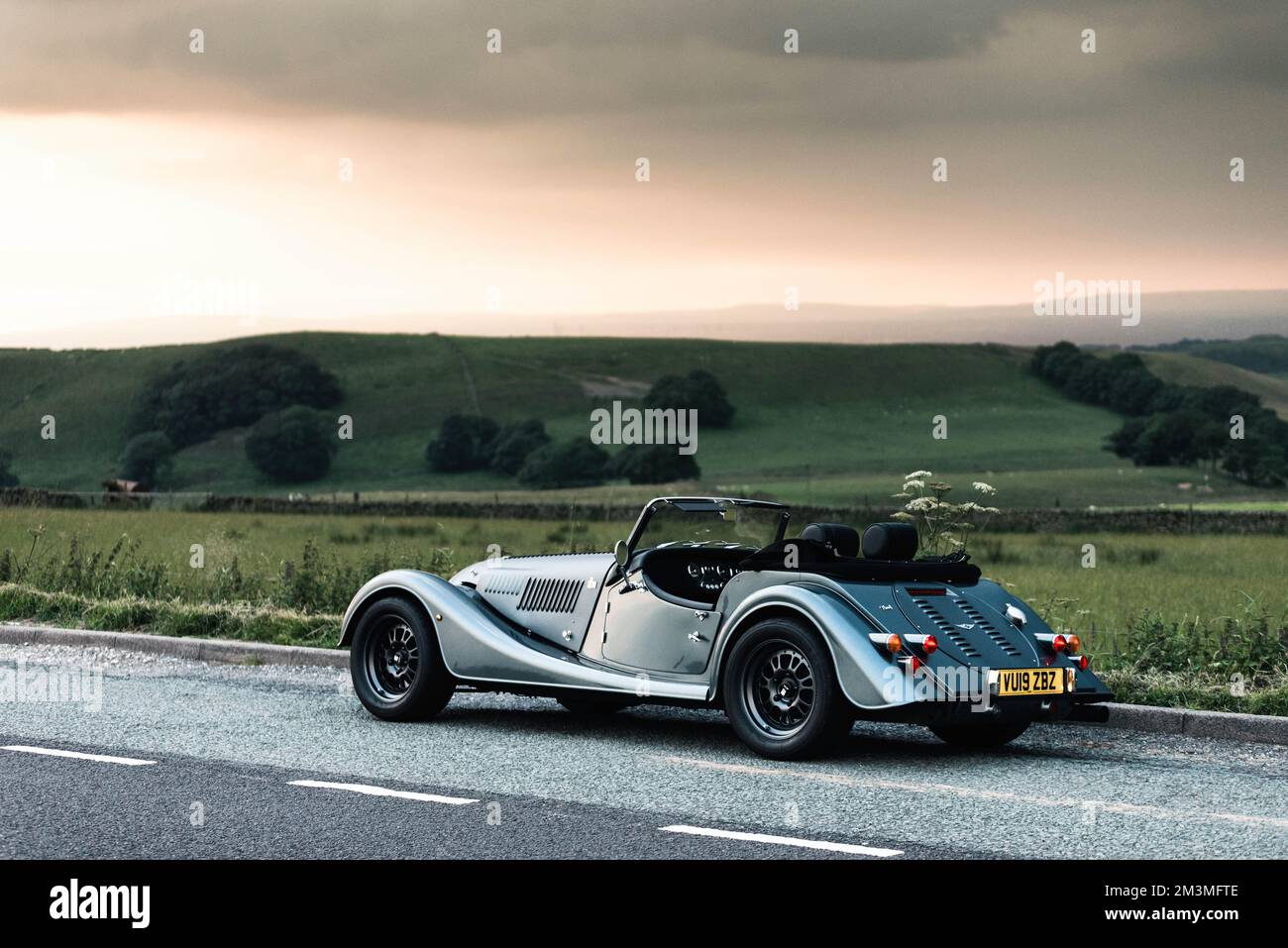 Morgan Plus 4 Works Edition - Three Quarter Profile Shot Stock Photo