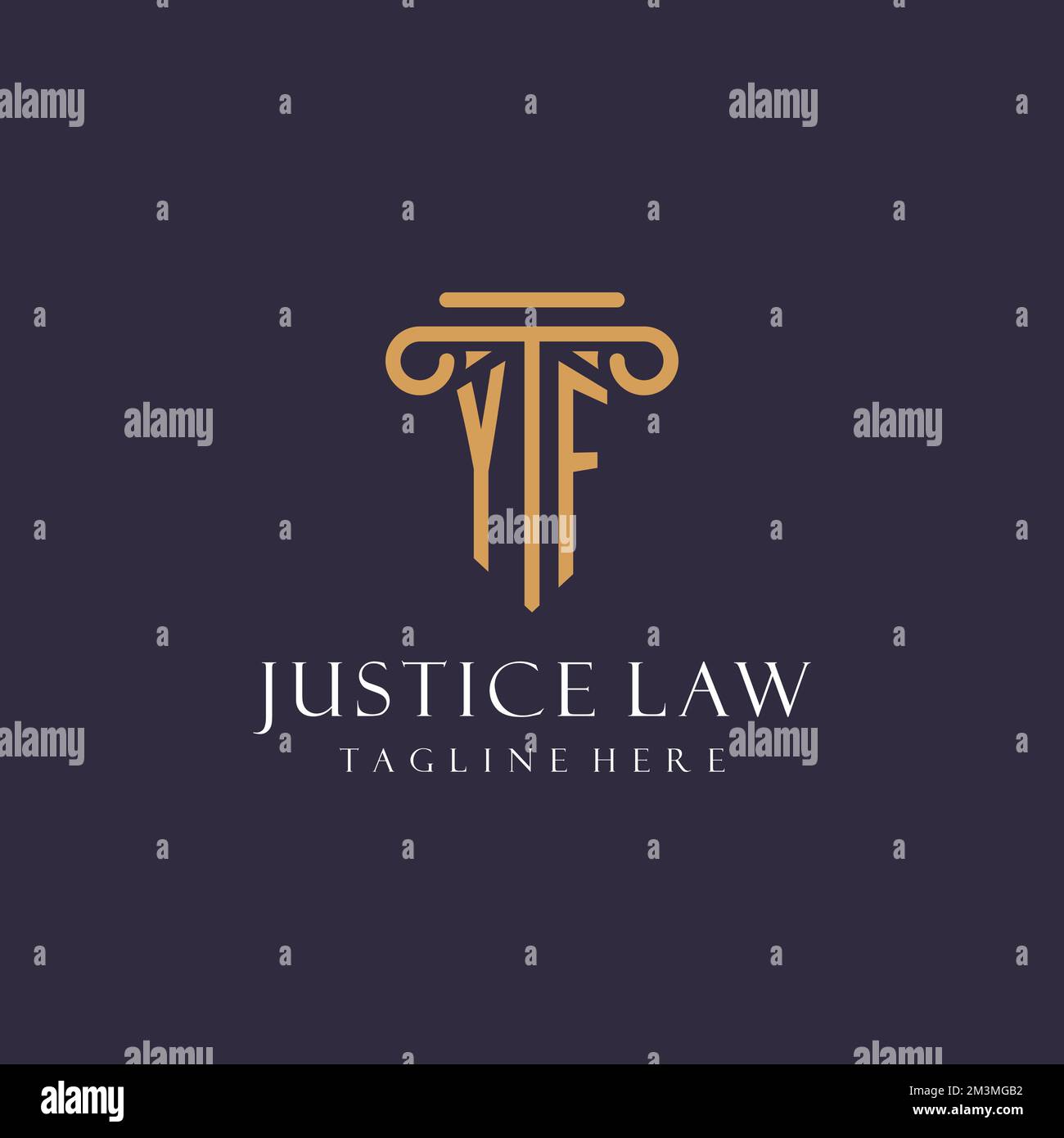 YF monogram initials design for law firm, lawyer, law office with ...