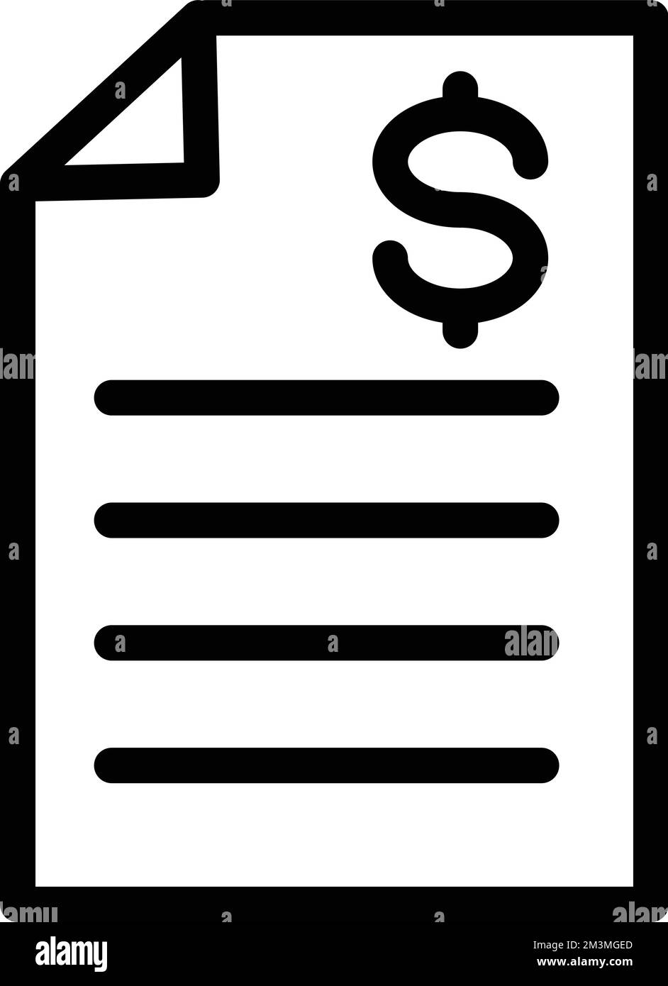 Financial Information Vector Illustration Line Icon Design Stock Vector