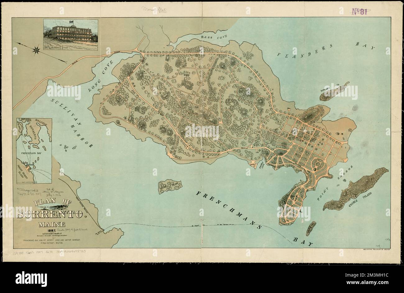 Plan of Sorrento, Maine , Sorrento Me., Maps Norman B. Leventhal Map
