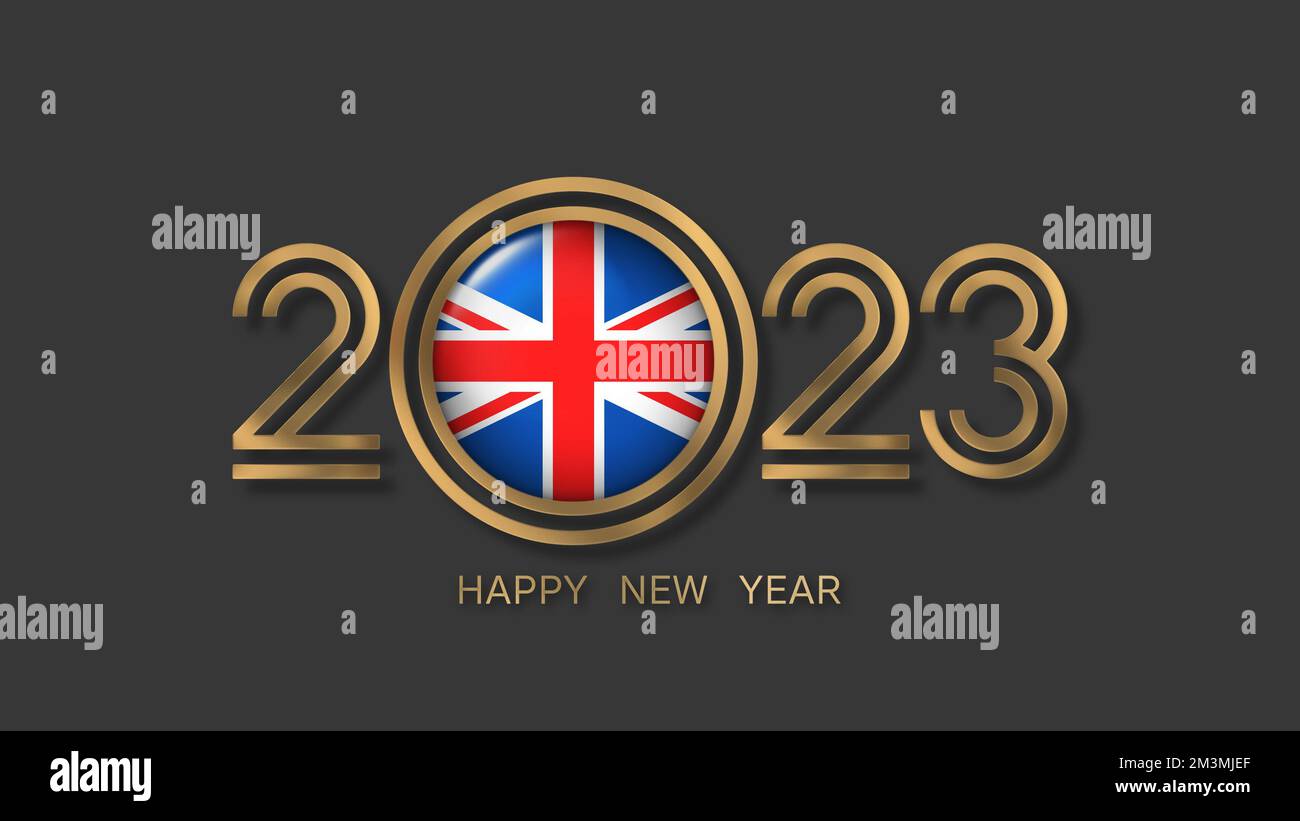 Happy New Year 2023 United Kingdom (UK) British Flag Stock Photo Alamy