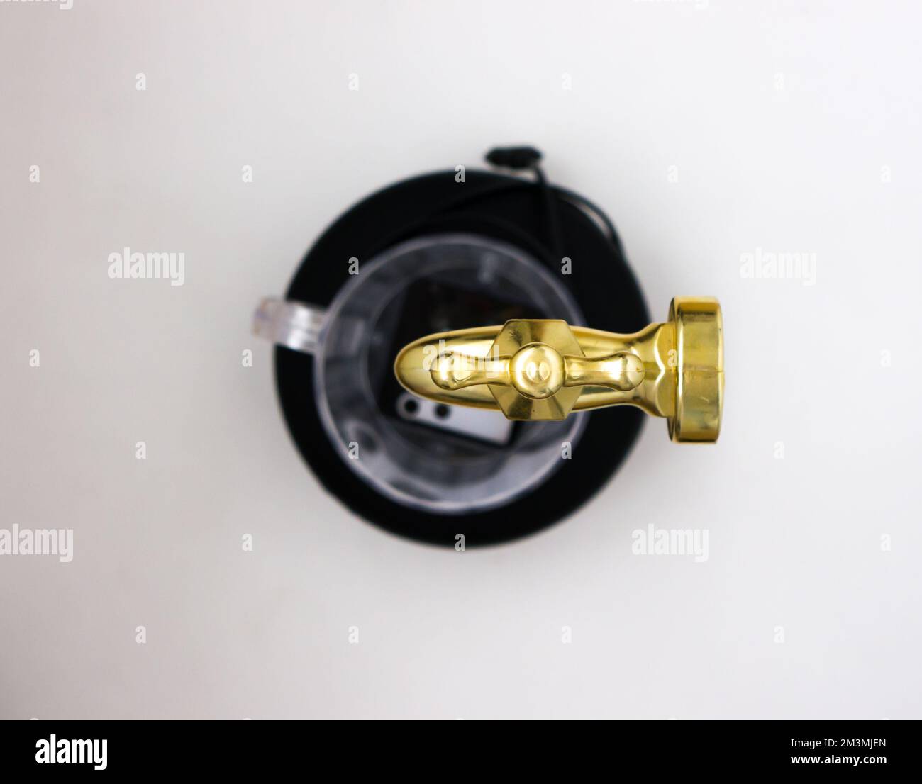 Miniature toy, Fountain with a cup. Stock Photo