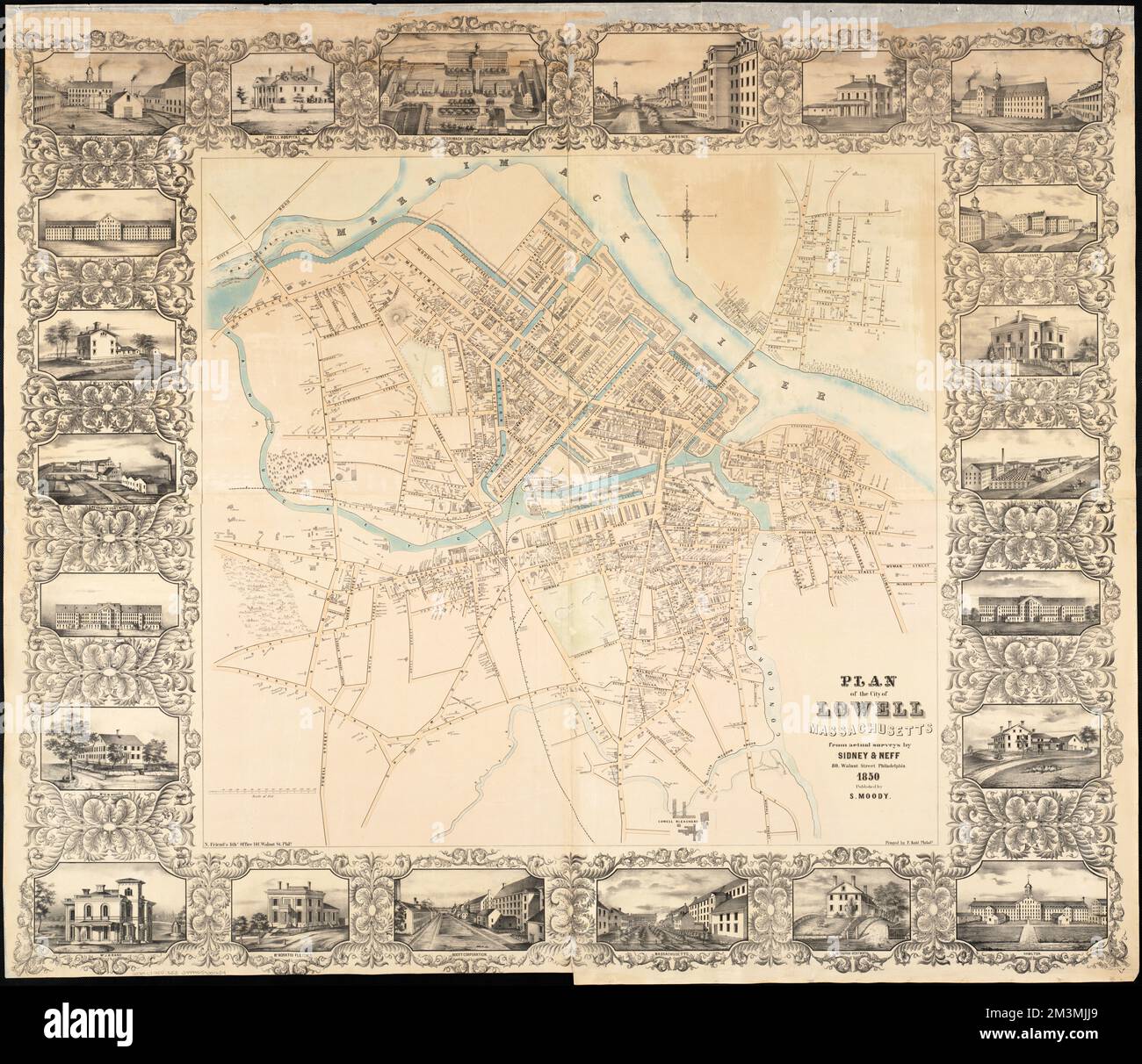 Plan of the city of Lowell, Massachusetts , Lowell Mass., Maps Norman B