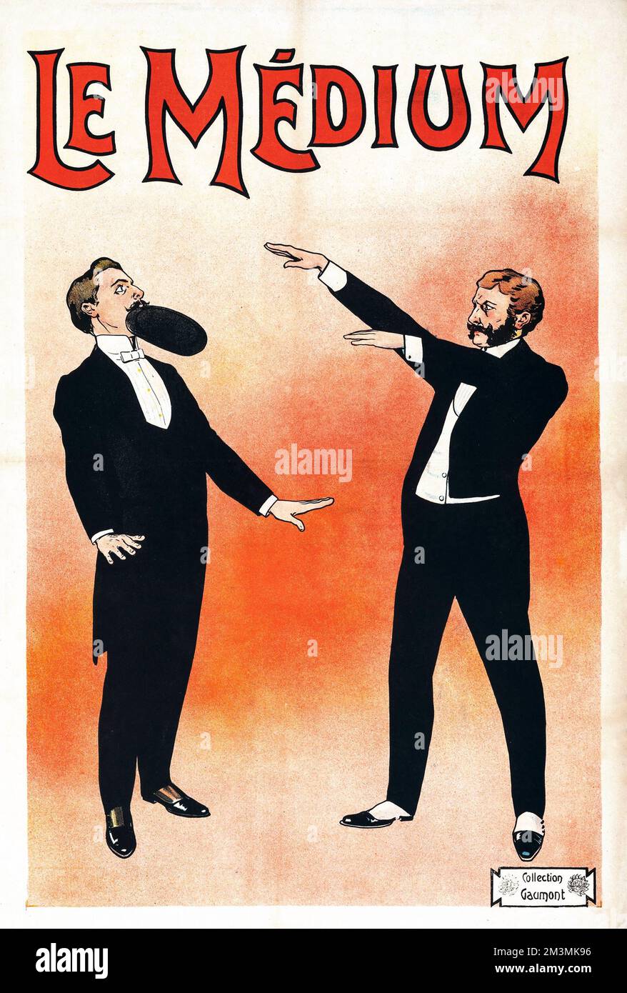 Le Médium (Société des Etablissements L. Gaumont, 1908). French Poster Stock Photo