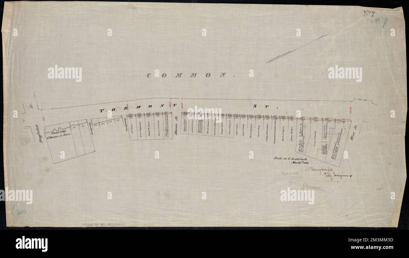 [Plan of Tremont Street, from West to Boylston] , Real property