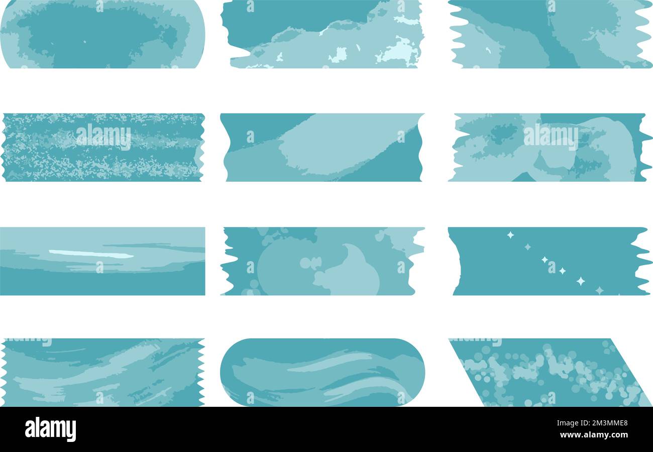 Set watercolor masking washi tape, isolated vector illustration Stock Vector Image & Art Alamy