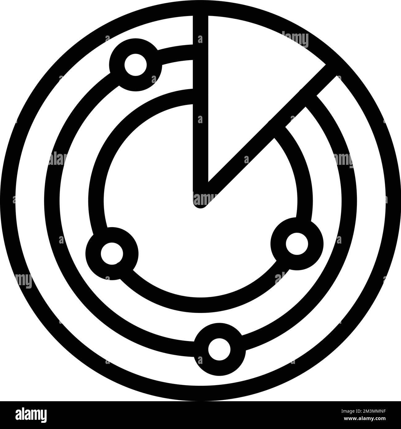 Radar Vector Illustration Line Icon Design Stock Vector Image & Art Alamy