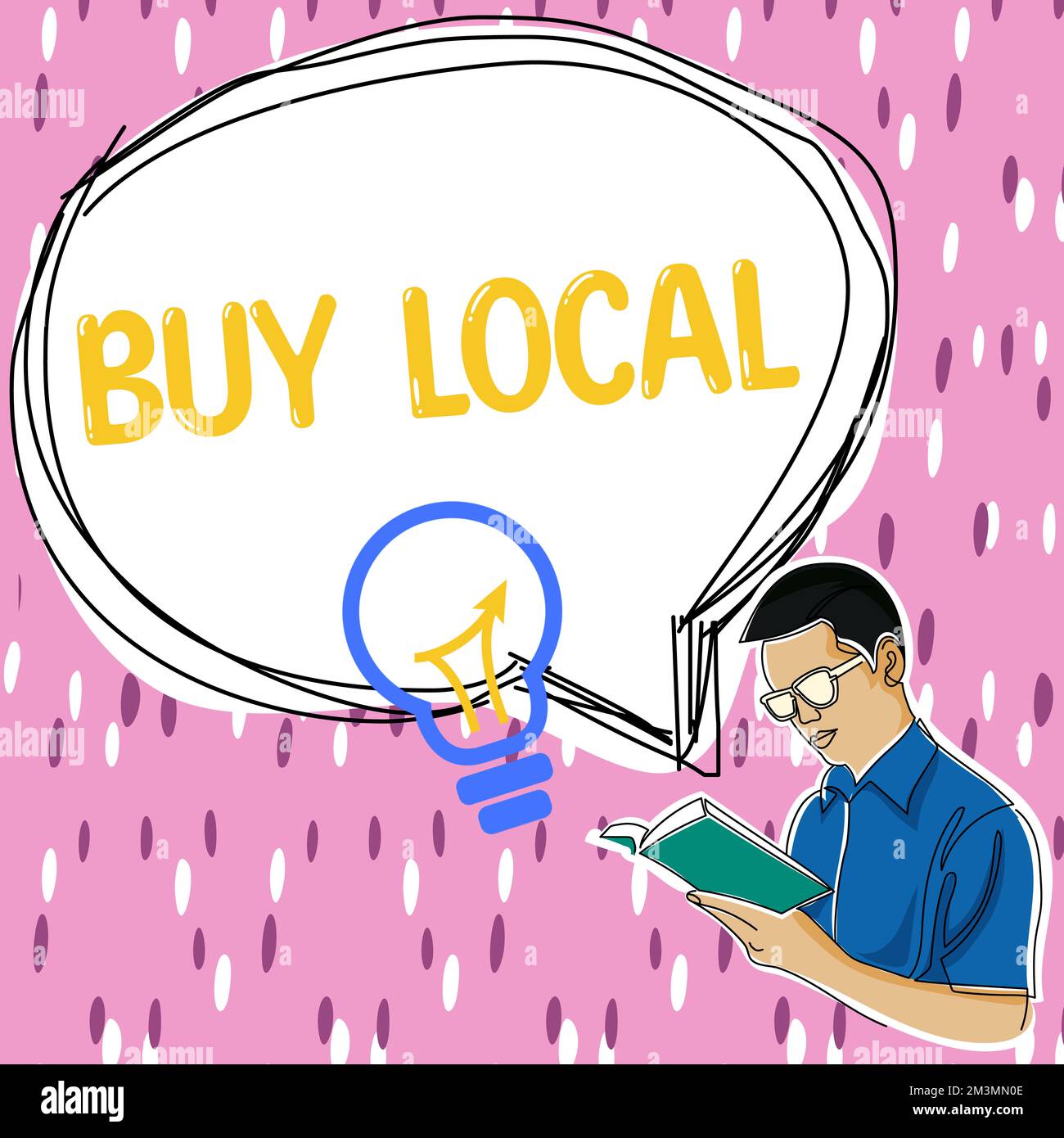 Conceptual caption Buy Local. Internet Concept Patronizing products ...