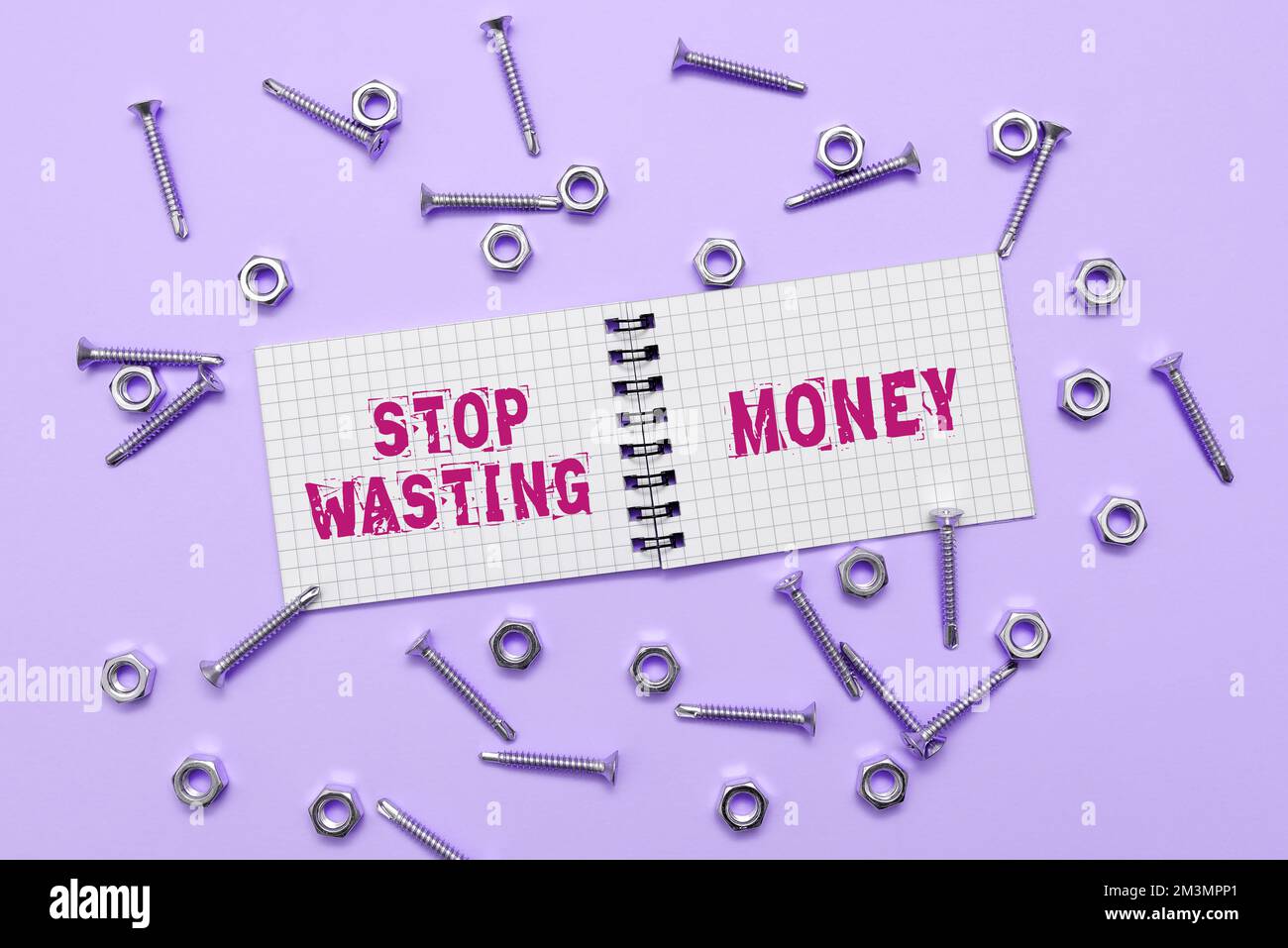 Conceptual caption Stop Wasting Money. Business approach advicing ...