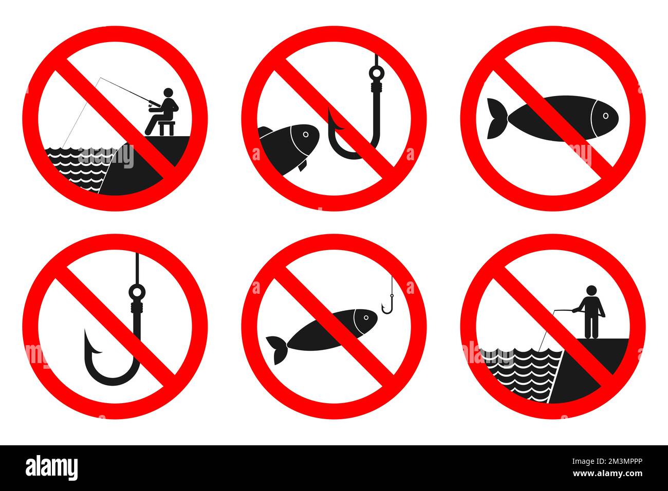 NO FISHING sign. Vector. Stock Vector