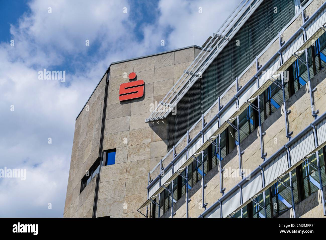 Neubau, Sparkasse, Hauptstraße, Altstadt, Tauberbischofsheim, Baden