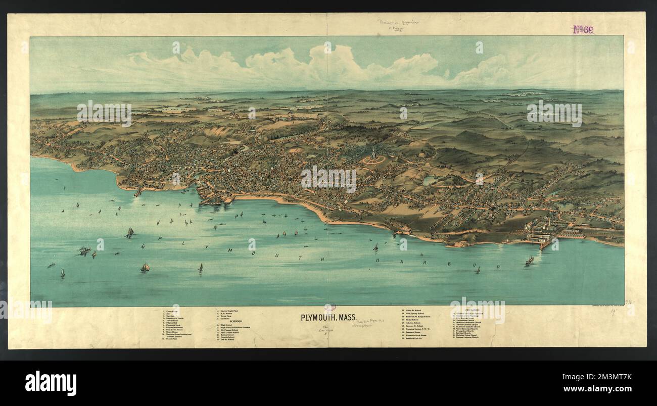 Plymouth, Mass , Plymouth Mass., Aerial views Norman B. Leventhal Map ...