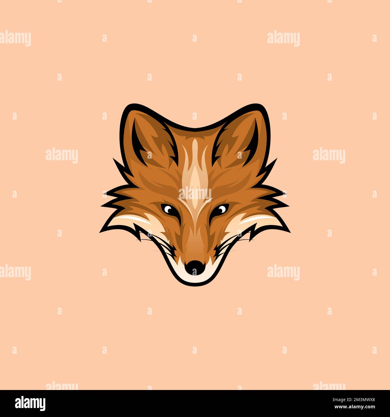fox head mascot logo. fox vector illustration design Stock Vector Image