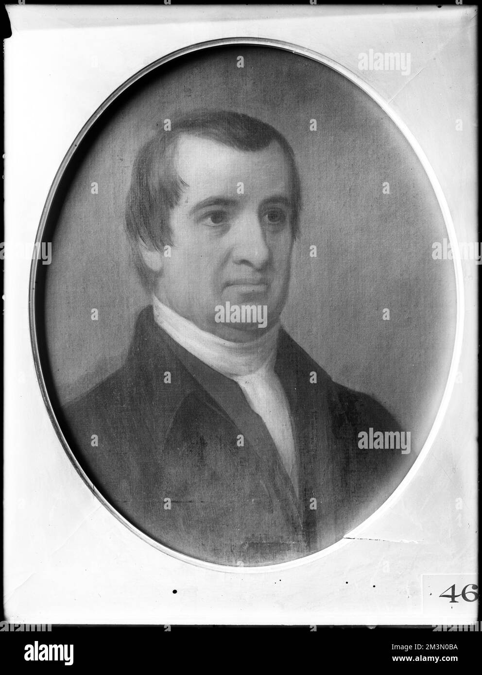 Portrait, Abraham Clark by James R. Lambdin after Trumbull , Portrait paintings, Legislators, Clark, Abraham, 1726-1794. Frank Cousins Glass Plate Negatives Collection Stock Photo