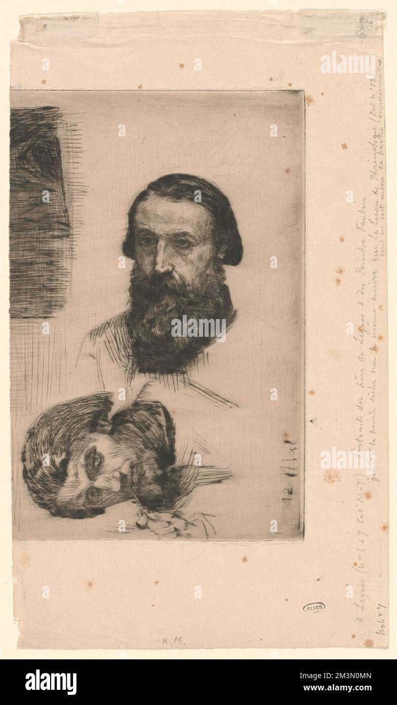 Portrait de H. Fantin-Latour , Artists, Fantin-Latour, Henri, 1836-1904, Alphonse Legros (1837-1911) Stock Photo