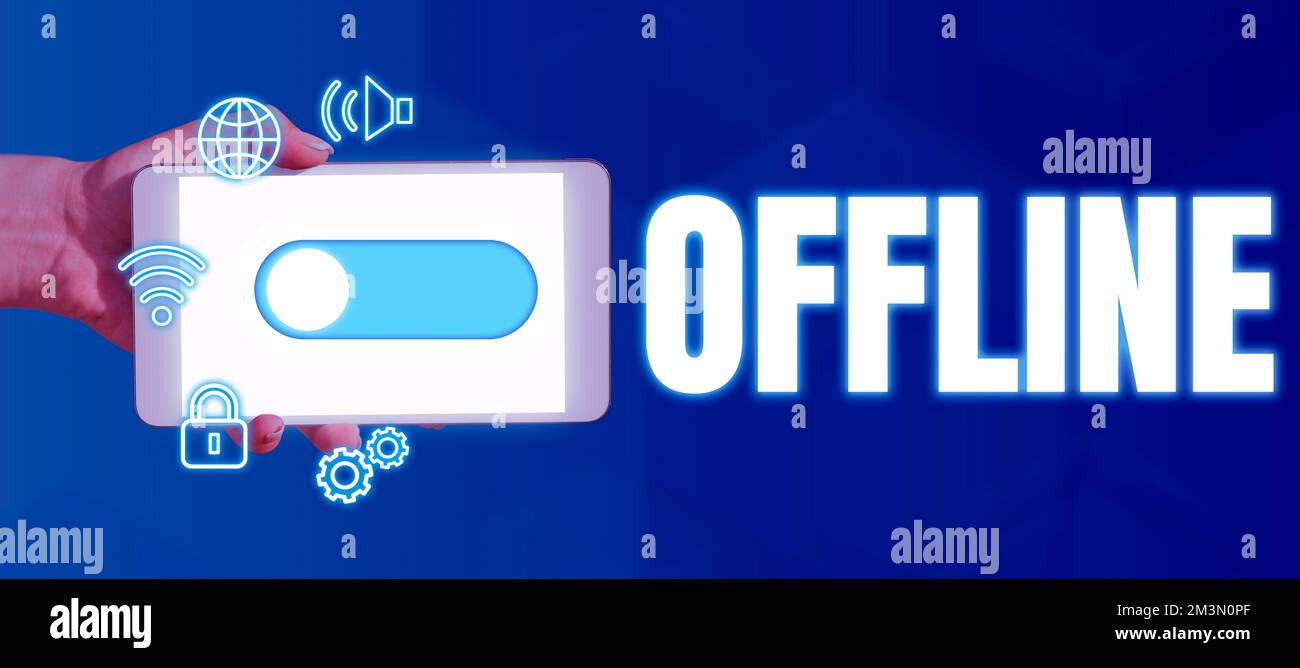Inspiration showing sign Offline. Business idea Not having directly ...