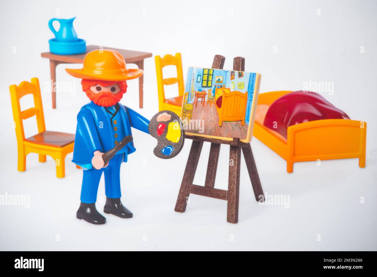 Amsterdam, Netherlands. December 2022. Vincent van Gogh as a play mobil figure. High quality photo Stock Photo